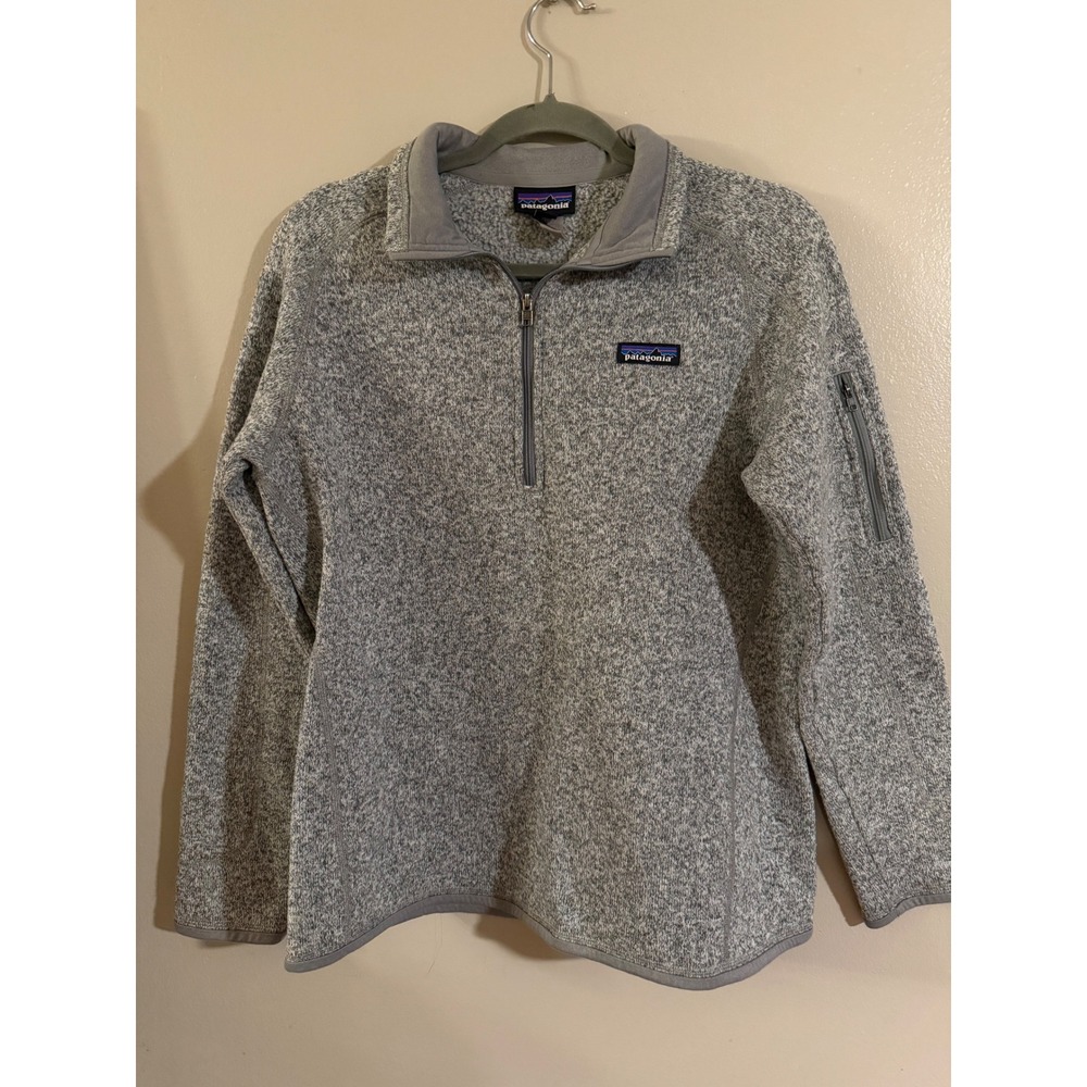 Patagonia Better Sweater 1/4 Zip Pullover Grey Heather Fleece Jacket Large
